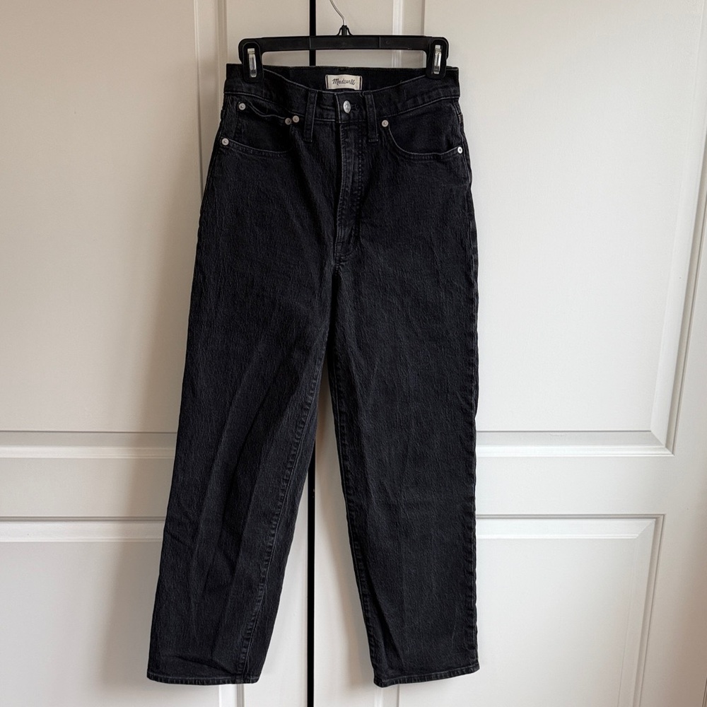 Madewell Women’s The Perfect Vintage Wide Leg Jean in Washed Black